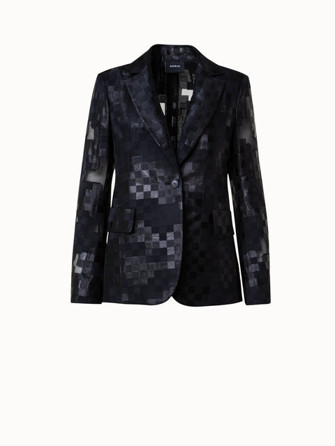 Jacke aus Square Jacquard