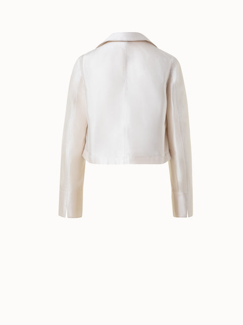 Kurze zweireihige Jacke aus Seiden-Organza