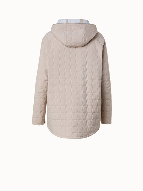 Wendbare Jacke mit gesteppten Trapezen