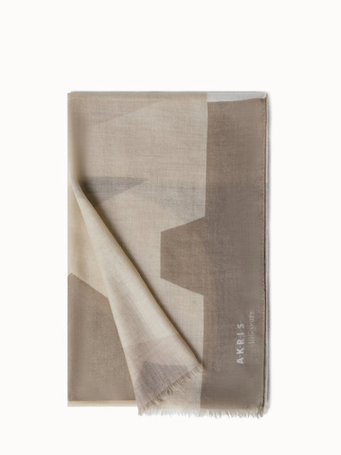 Kaschmirseidenschal mit Composed Letters Druck