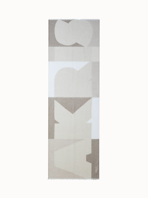 Kaschmirseidenschal mit Composed Letters Druck