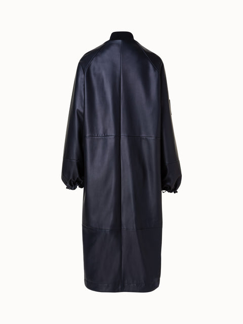 Lange Bomberjacke aus Lammleder
