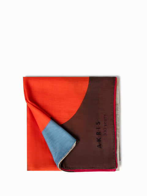 Kaschmirseidenschal mit Composed Letters Druck