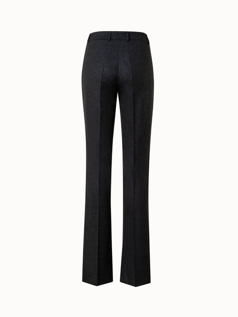 Flanell-Schlaghose aus Woll-Stretch-Flanell
