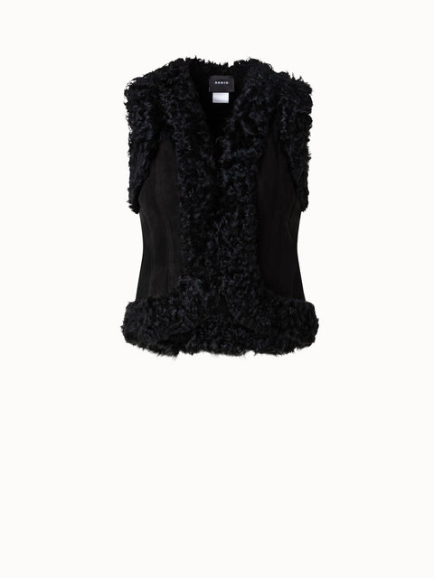 Kurze Shearling Weste