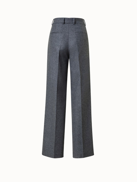 Gerade Hose aus Wollflanellmischung