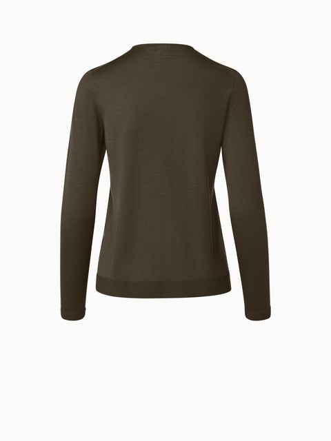 Nahtloser Pullover aus Kaschmir und Seide