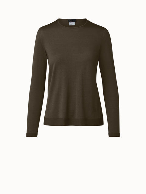 Nahtloser Pullover aus Kaschmir und Seide