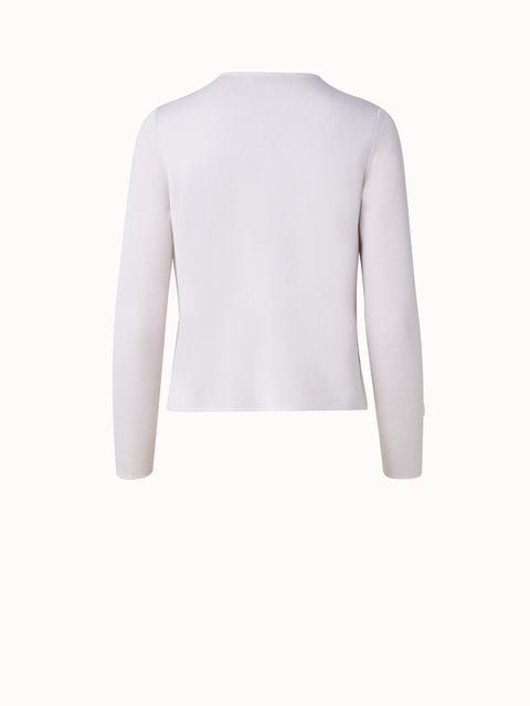 Kaschmir-Seiden-Cardigan mit Swarovski-Trapezen