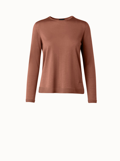 Nahtloser Pullover aus Kaschmir und Seide