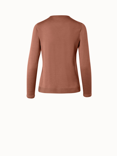 Nahtloser Pullover aus Kaschmir und Seide