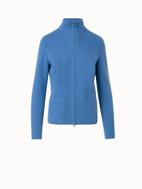 Strickjacke aus Kaschmir-Piqué