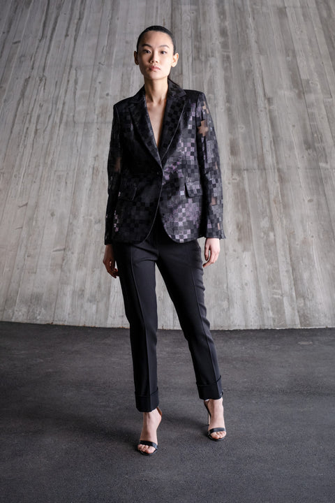 Jacke aus Square Jacquard