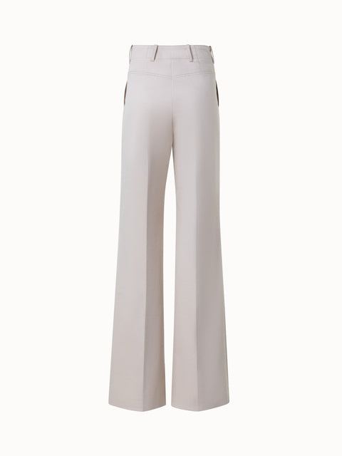 Weite Gerade Hose aus Baumwoll-Gabardine