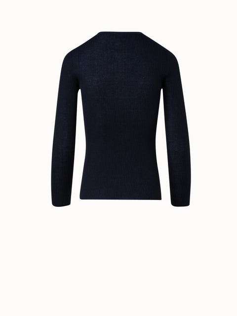 Feinstrickpullover aus Baumwolle und Seide