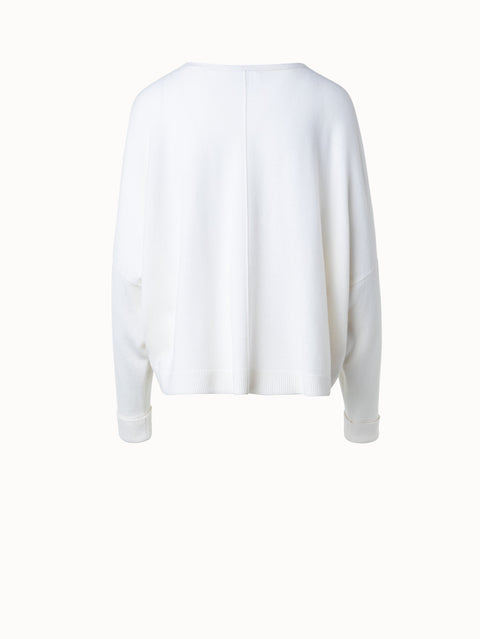 Oversize Kaschmirpullover mit V-Ausschnitt