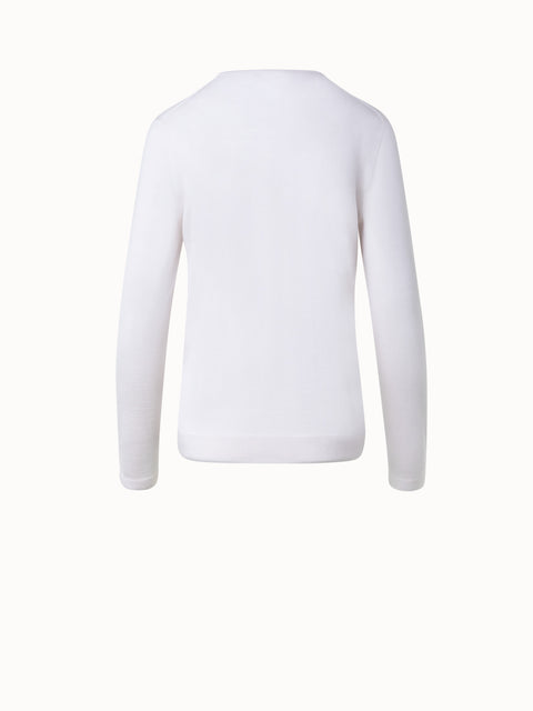 Nahtloser Pullover aus Kaschmir und Seide