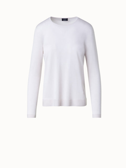 Nahtloser Pullover aus Kaschmir und Seide