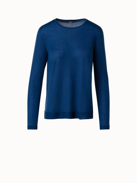Nahtloser Pullover aus Kaschmir und Seide