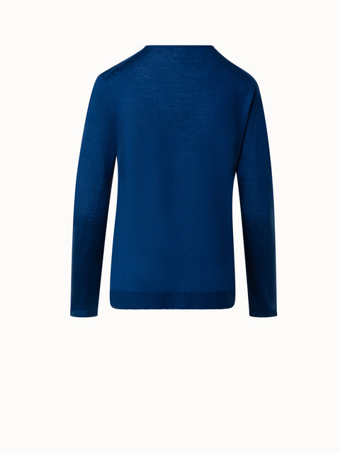 Nahtloser Pullover aus Kaschmir und Seide