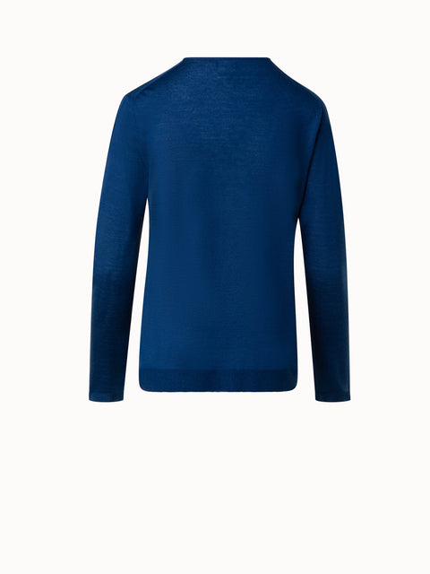 Nahtloser Pullover aus Kaschmir und Seide