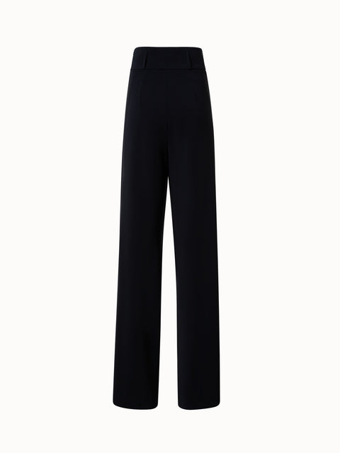 Hose mit weitem Bein aus Techno-Woll-Gabardine