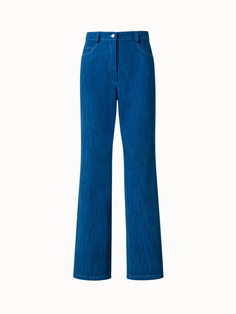 Gerade Jeans mit weitem Bein
