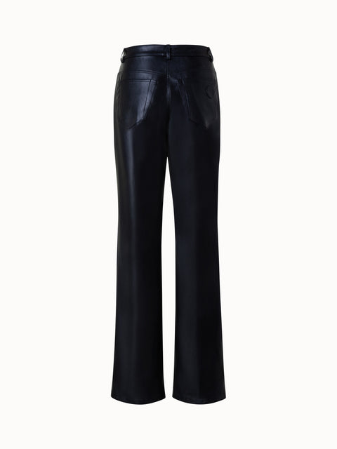 Kunstleder-Hose mit geradem Bein