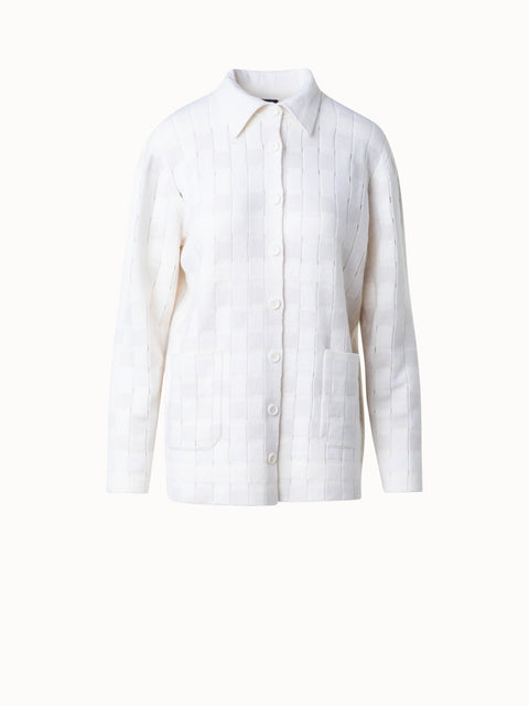 Lange Strickjacke aus Kaschmir-Woll-Mischung