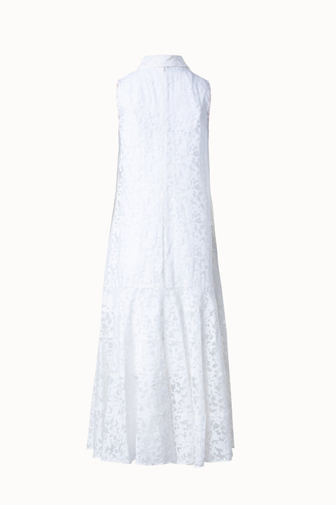 Maxikleid aus transparentem Kaleidoskop-Stoff