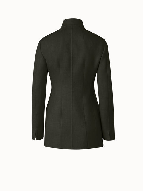 Lange Jacke aus Kaschmir-Doubleface