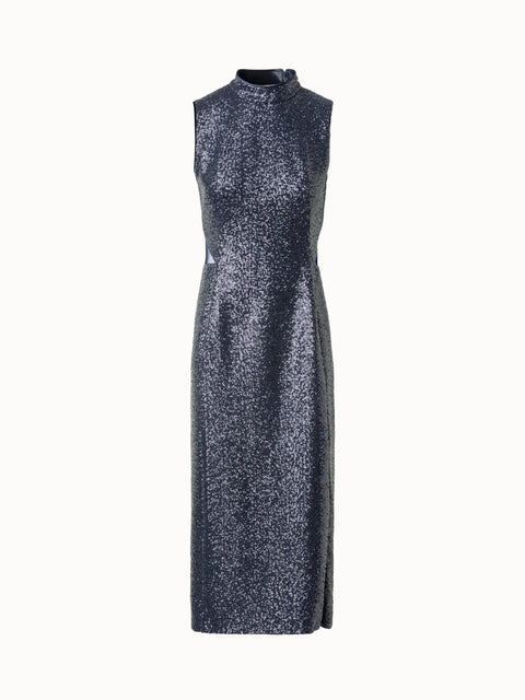 Pailletten-Abendkleid mit Rückenausschnitt