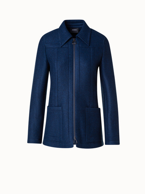 Jacke aus 100% Kaschmir mit grossem Kragen