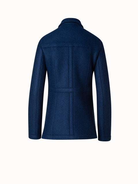 Jacke aus 100% Kaschmir mit grossem Kragen