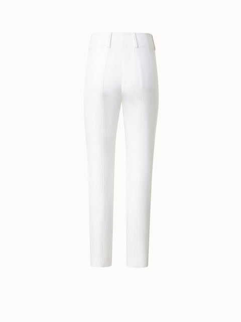 Slim Fit Hose aus Baumwoll-Seiden-Doubleface
