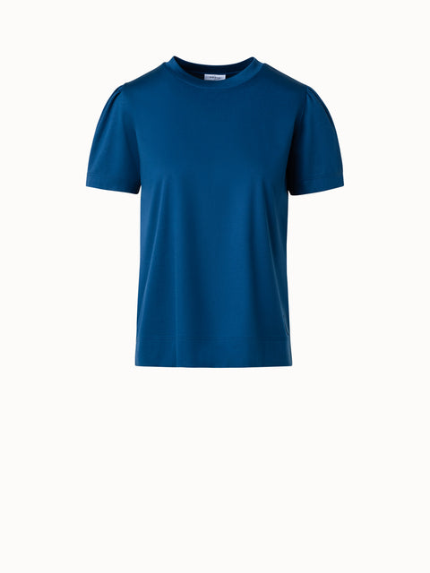T-Shirt mit Puffärmeln aus Baumwolljersey