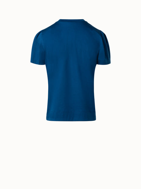T-Shirt mit Puffärmeln aus Baumwolljersey