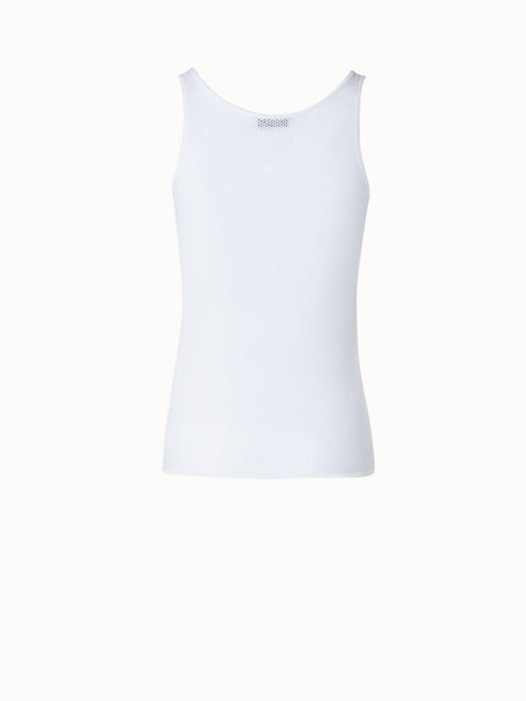 Tanktop aus Seiden-Mesh-Strick