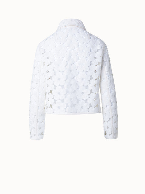 Kurze Jacke mit Anemones Stickerei