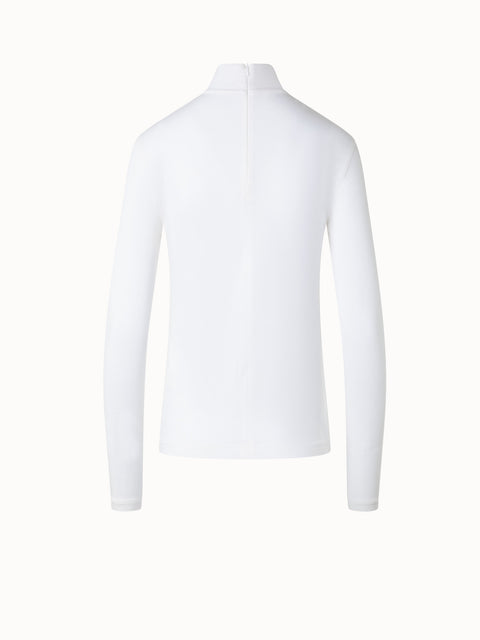 Shirt aus Modal-Jersey mit Stehkragen