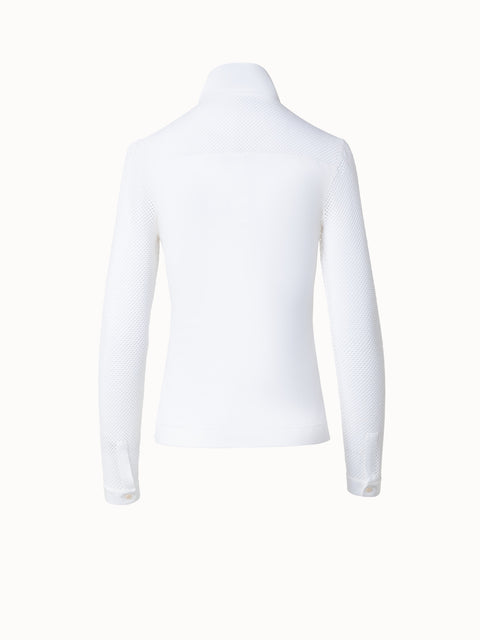 Jersey Netz-Bluse