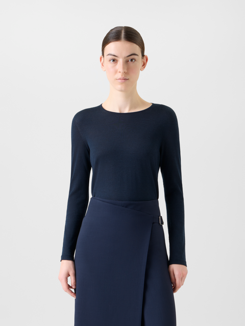 Nahtloser Pullover aus Kaschmir und Seide