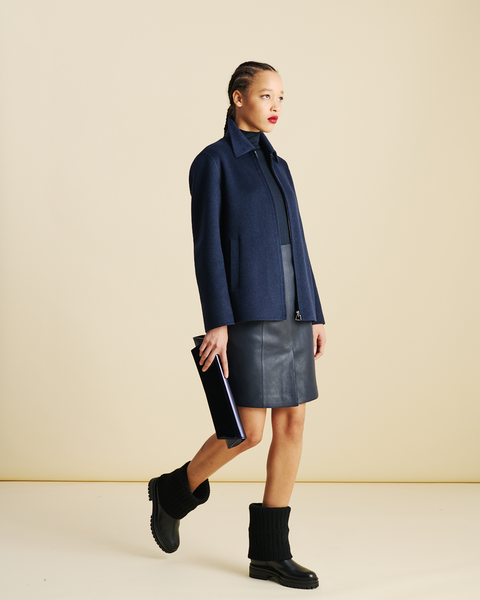 Relaxed Kaschmir Doubleface Hemdjacke