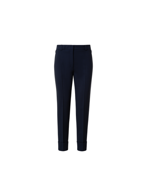 Cropped Hose aus Woll-Doubleface