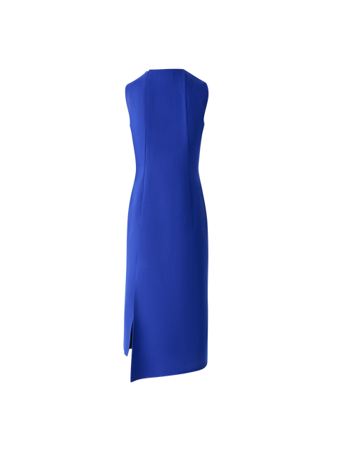 Asymmetrisches Woll Doubleface Midikleid