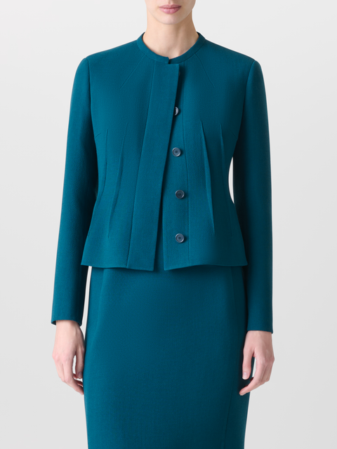 Kurze Jacke aus Woll-Doubleface