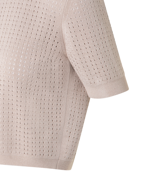 Kurzärmeliger Cardigan aus Seiden-Baumwolle