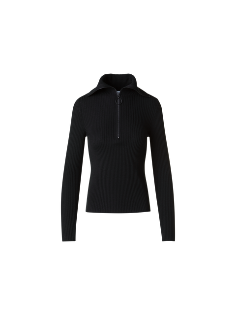 Matrosen Kragen Merino Rippenstrick Pullover