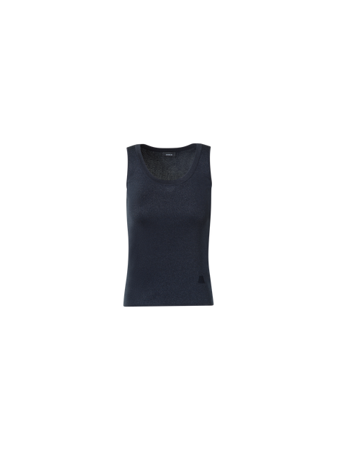 Seiden-Tank-Top mit goldenem Lurex