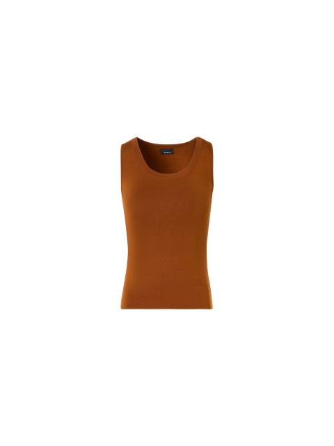 Strick-Tank-Top aus Seiden-Stretch